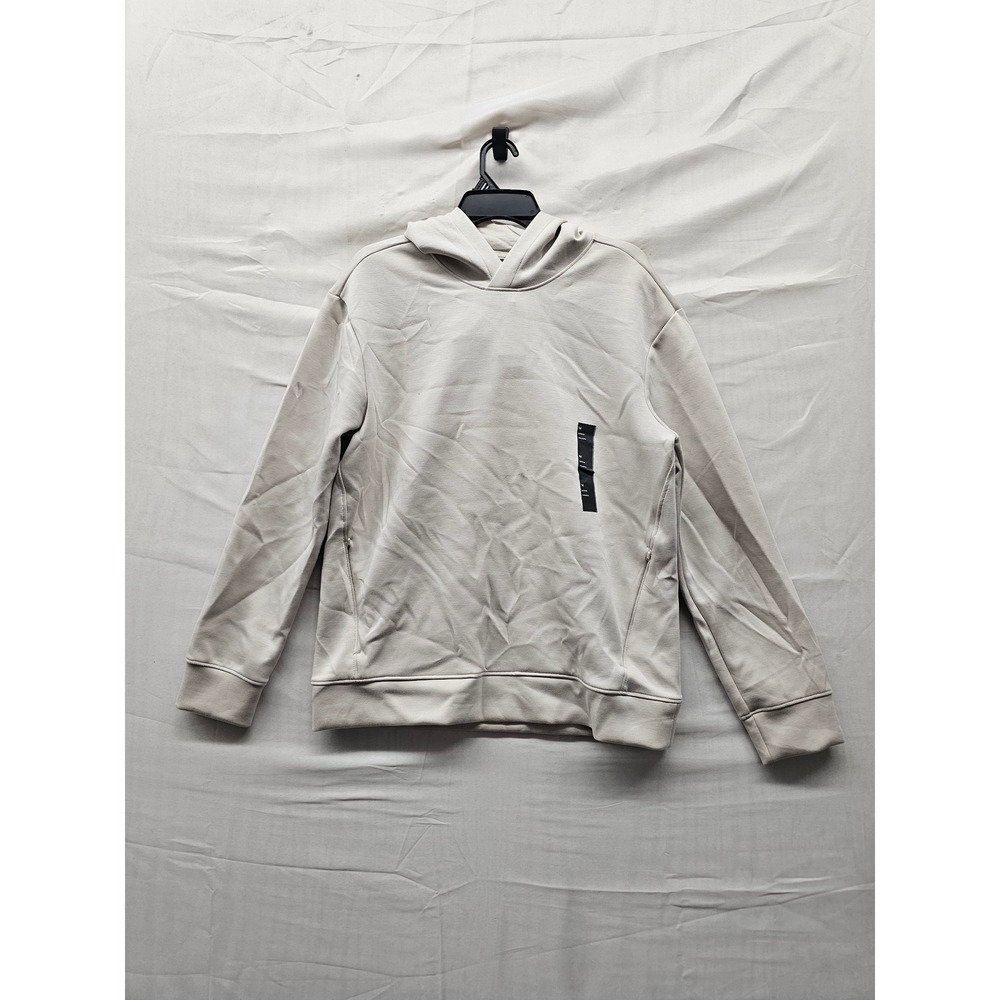 All in Motion Mens Pullover Hoodie Stone Polyester Blend Casual Size Medium